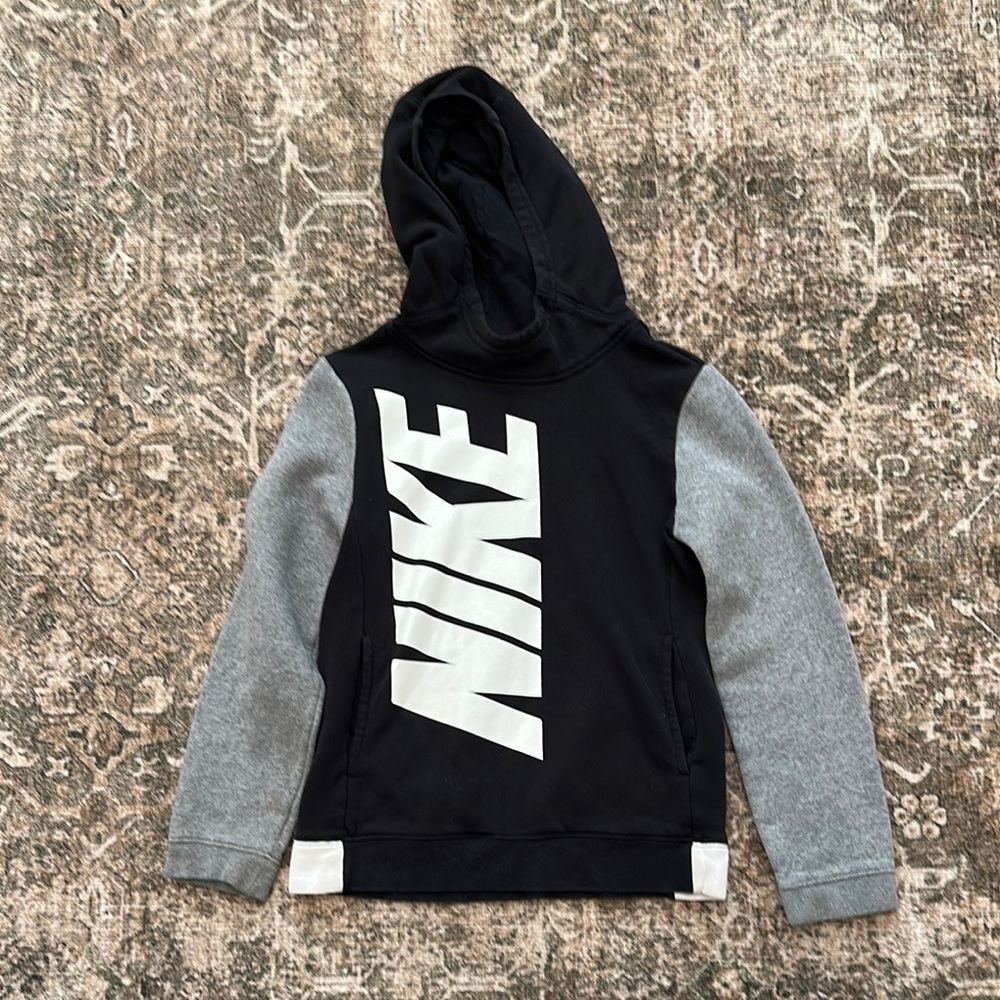 Nike Kids size 7/8 Black and Gray Hoodie